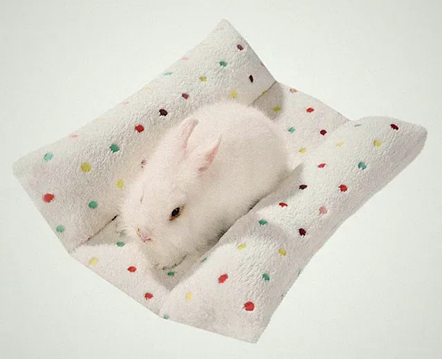 16 * 14in Rabbit Bed Thickened Soft Bunny Nest Machine-Washable Plush Pillow...