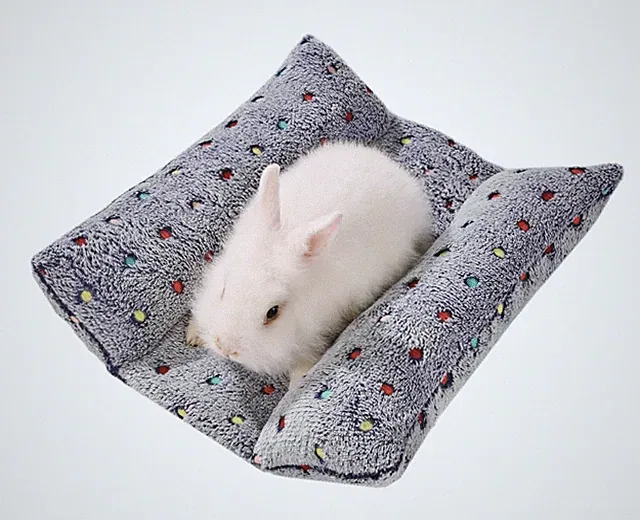16 x 14 in Bunny Bolster Bed for Rabbits Cats Dogs and Other Small Pets, Reve...