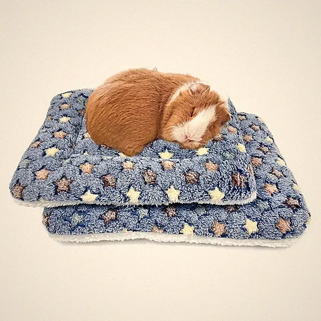 2 Pcs Guinea Pig Bed Mat Washable, Rabbit Winter Bed Pad for Indoor, Warm Sma...