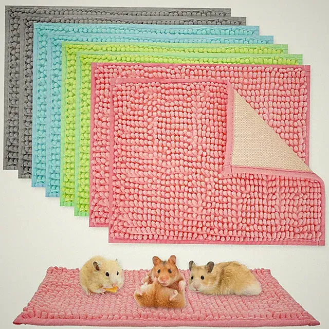 8 Pcs Guinea Pig Liner Washable Rabbit Cage Liner 16x12 Inch Guinea Pig Fleec...