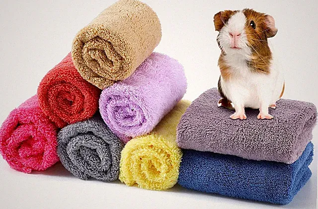 8 Piece Multi Animal Cage Liners Fleece Bedding Mats Warm Towels for Hamsters Ra