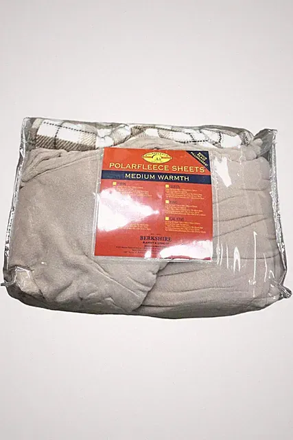 Berkshire Polar Fleece Sheet Set with Extra Cases Plaid Khaki