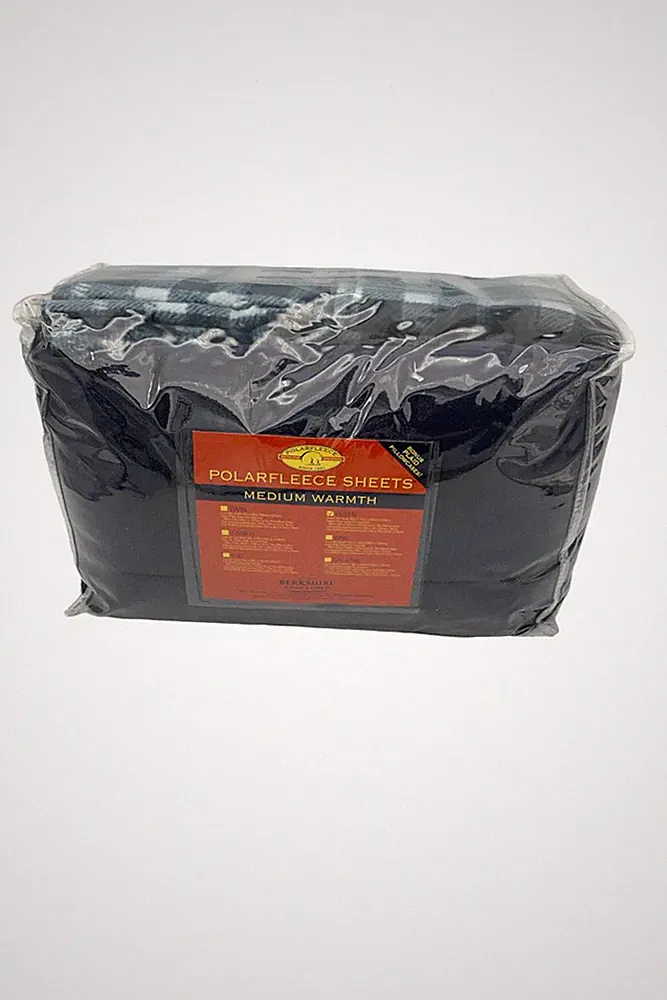 Berkshire Polar Fleece Sheet Set with Extra Cases Plaid Navy