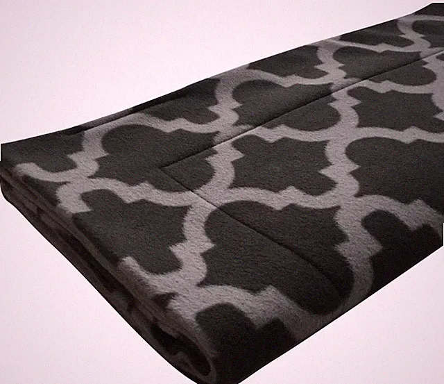 Cozy Fleece Cage Liner for Guinea Pigs - Midwest Gray Quatrefoil Design