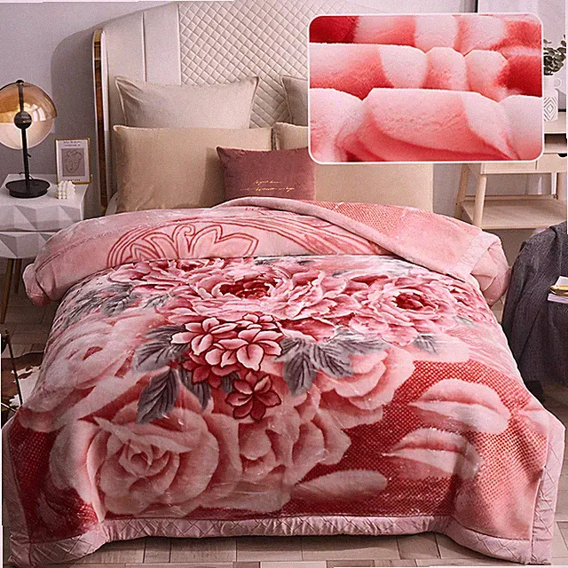 Double Layer Fleece Blanket Silky Soft & Cozy 4.4/6.6/7.7 lb Heavy Bed Blanket