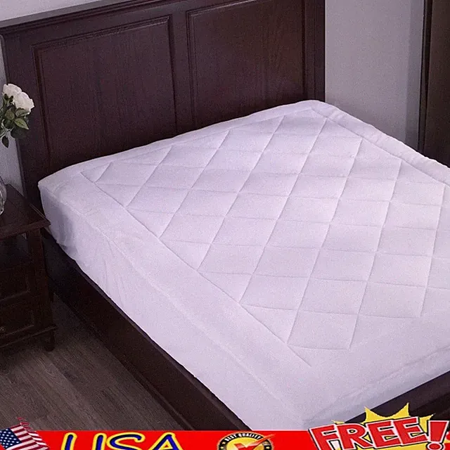 Down Alternative Mattress Topper Coral Fleece Hypoallergenic King Size New