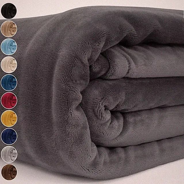 Fleece Blanket Throw Reversible Comforter Twin Queen King Size Bedding New