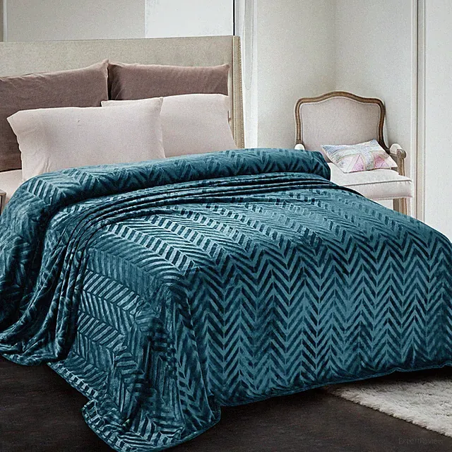 Flannel Fleece Queen Size Blanket for Bed Soft Fluffy Velvet Bedspread Coverl...