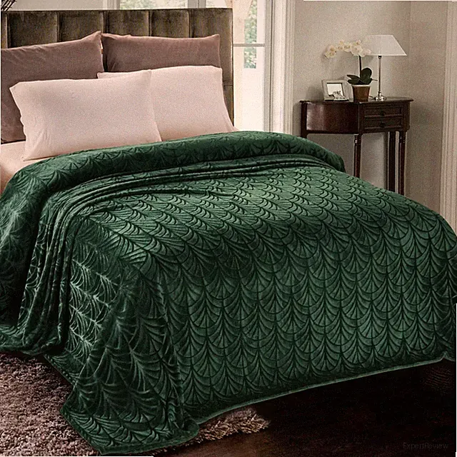 Flannel Fleece Queen Size Blanket For Bed Soft Fluffy Velvet Bedspread Coverlet