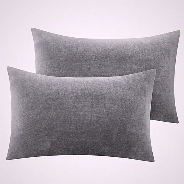 Flannel Pillowcases Standard Set of 2, Super Soft Fleece Pillow Case Cover