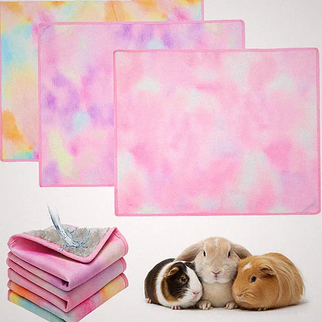 Guinea Pig Cage Mat - 3 Pack 19.2"*24" Waterproof Small Animal Bedding Access...