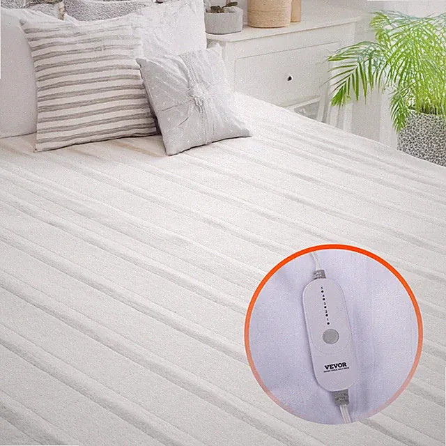 Heated Mattress Pad 39x75 in Electric Warmer Coral Fleece with Auto Off