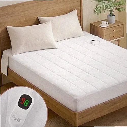 Heated Mattress Pad TwinXL Size, 5 Heated Setting Coral Twin XL Coral White