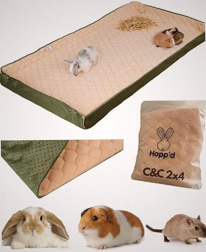 ™ HutchLiner 2.0 Premium Guinea Pig Cage Liner Washable Fleece Bedding for Ra...
