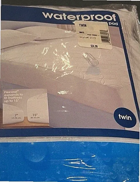 JCPenney Home Waterproof Mattress Pad Twin Soft Knitted Fleece Cover READ DESC