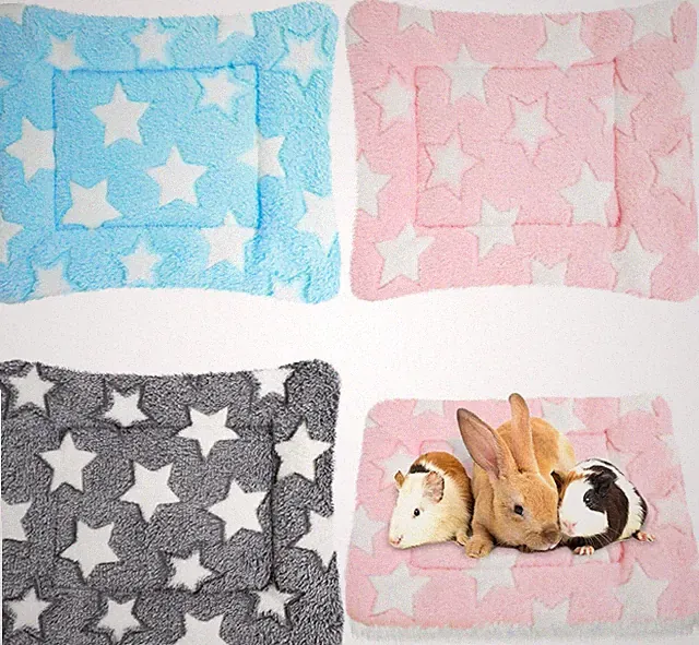 Jetec 3 Pcs Bunny Guinea Pig Beds Soft Bunny Mats Warm Guinea Pig Mat Small Anim