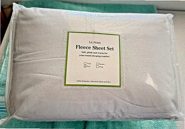 L.L. BEAN FLEECE SHEET SET. FULL SIZE. VAPOR GRAY. Soft & Cozy. 4 Pcs. NEW.