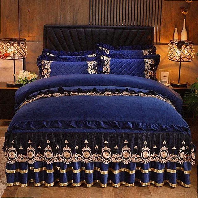 Lace Bedskirt Set | Luxurious Polar Fleece Bedding