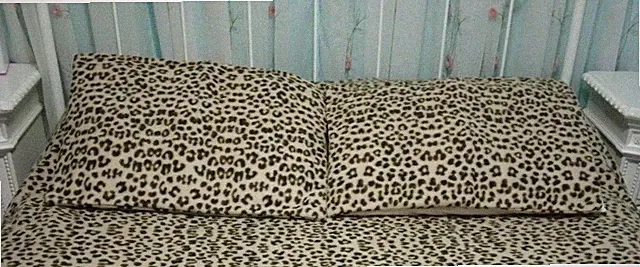 Leopard Cheetah Animal Print Fleece Bed Shams Set Of 2