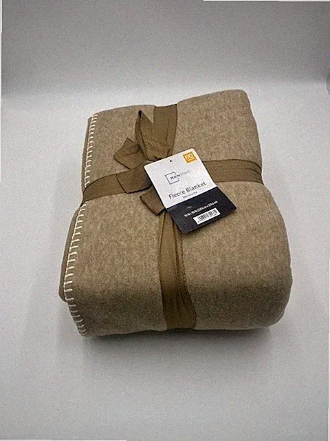 Mainstays Fleece Blanket 90 In X 90 In Full/Queen Brown