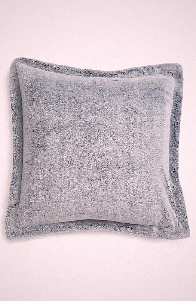 Pem America 165750 Home Bedding 'Frosted Euro Fleece Blue Square Sham