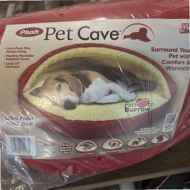 Plush Pet Cave Cat Small Dog Bed As Seen On TV Telebrands **New**