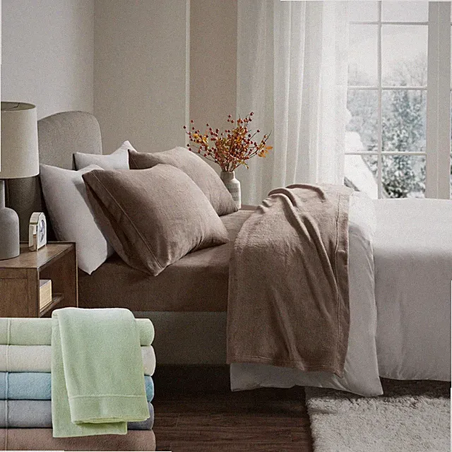 Sleep Philosophy True North Soloft Plush Bed Sheet Set Soft Fleece Deep Pocket