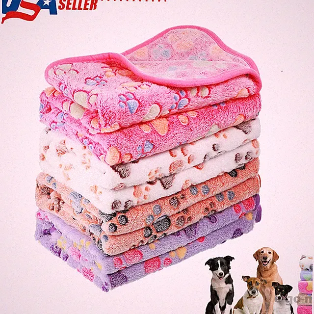 Soft Warm Fleece Lovely Design Pet Blanket for Dog Cat Pet Mat Bed Sofa- 4 Size