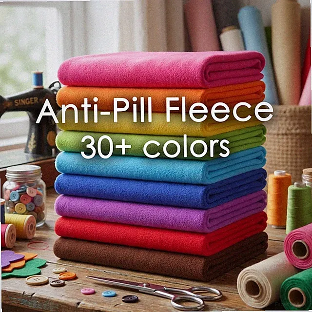 Solid Anti Pill Fleece Fabric - 60" Wide - Multiple Colors - Sold by Yard & Bolt