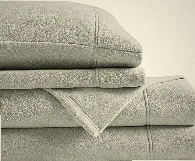 True North by Sleep Philosophy Micro Fleece Bed Sheet Set Gray 4 PC Queen