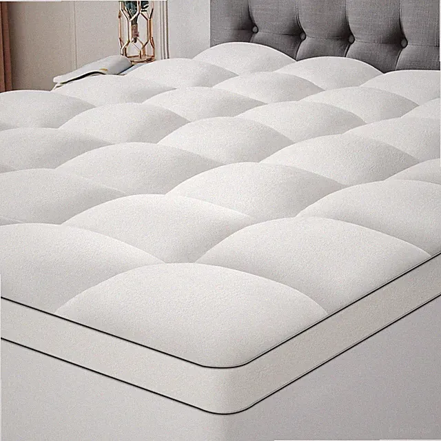 Ultra Soft Coral Fleece Queen Size Mattress Topper, No Compression Plush Thick