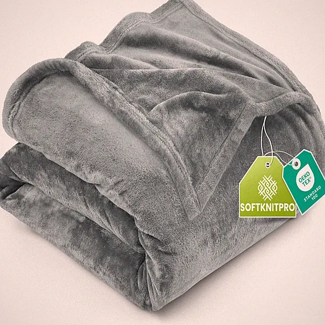 Utopia Bedding Fleece Blanket Full Size Ash Grey 300Gsm Luxury Fuzzy Soft