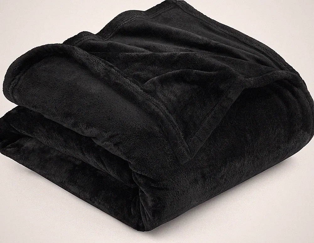 Utopia Bedding Fleece Blanket King Size Black 300GSM Luxury Bed Blanket
