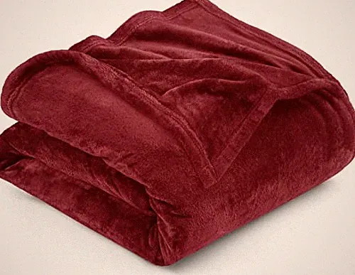 Utopia Bedding Fleece Blanket King Size Burgundy 300GSM Luxury Bed Blanket