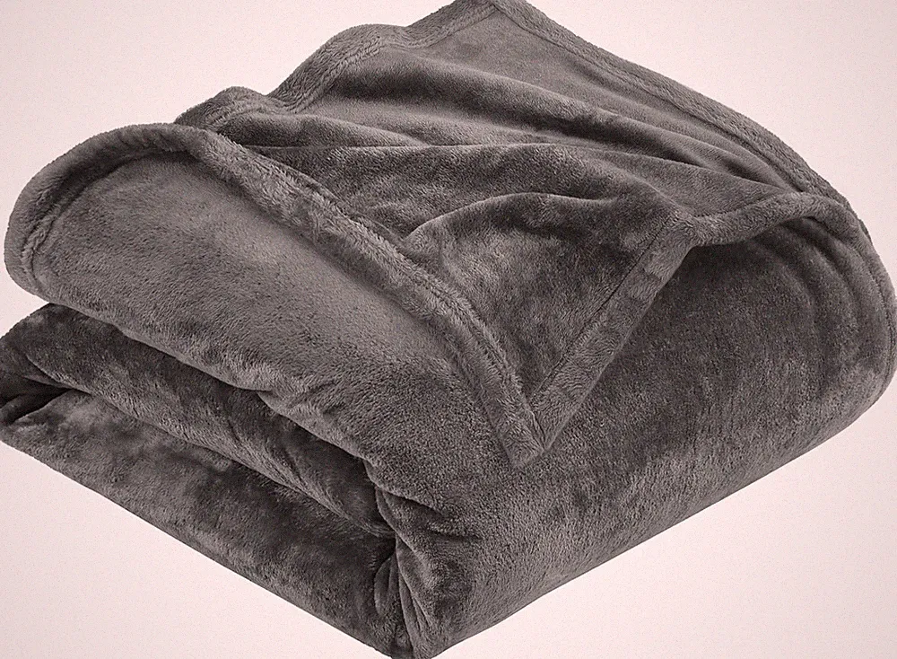 Utopia Bedding Fleece Blanket Queen Size Grey 300GSM Luxury Anti-Static Fuzzy So