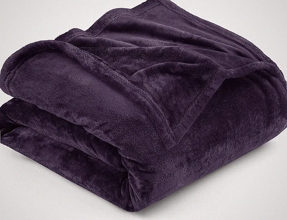 Utopia Bedding Fleece Blanket Queen Size Purple 300GSM Luxury Anti-Static Fuzzy
