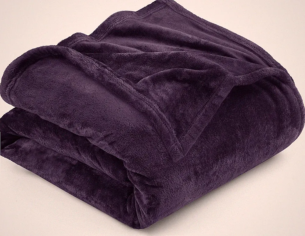 Utopia Bedding Fleece Blanket Queen Size Purple 300GSM Luxury Bed Blanket
