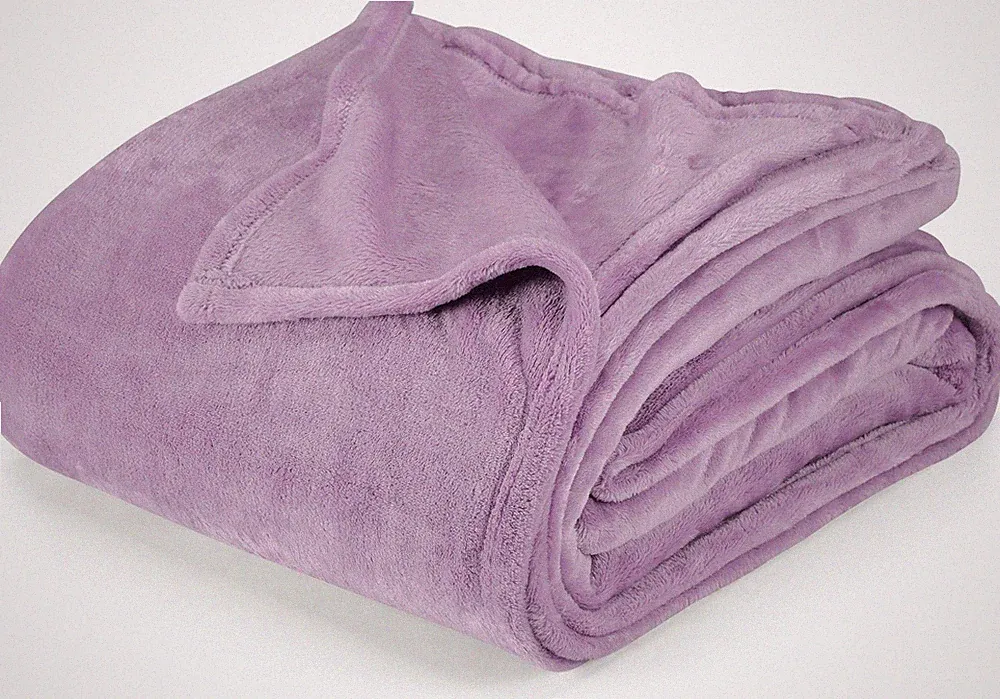Utopia Bedding Lilac Fleece Blanket California King Size Lightweight Fuzzy So...