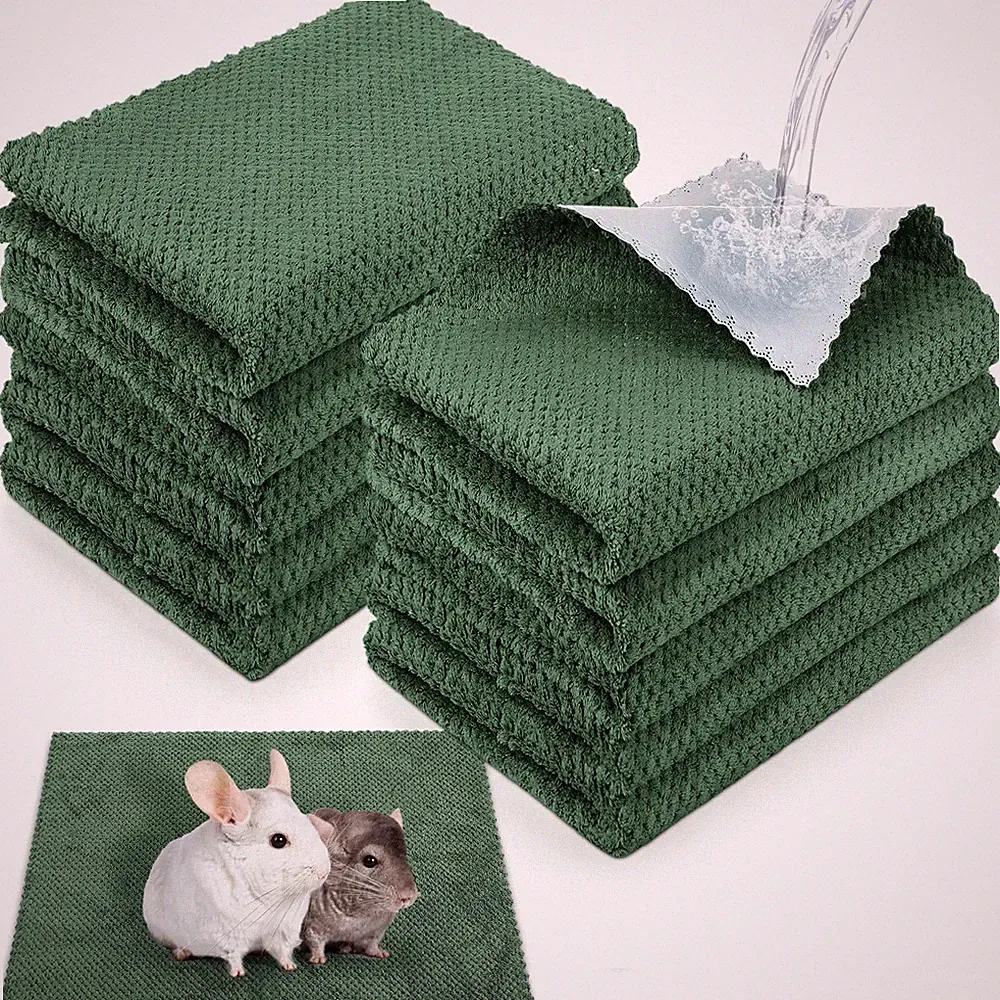 Vitalcozy 10 Pcs Guinea Pig Cage Liners Washable Rat Bedding for Guinea Pigs...